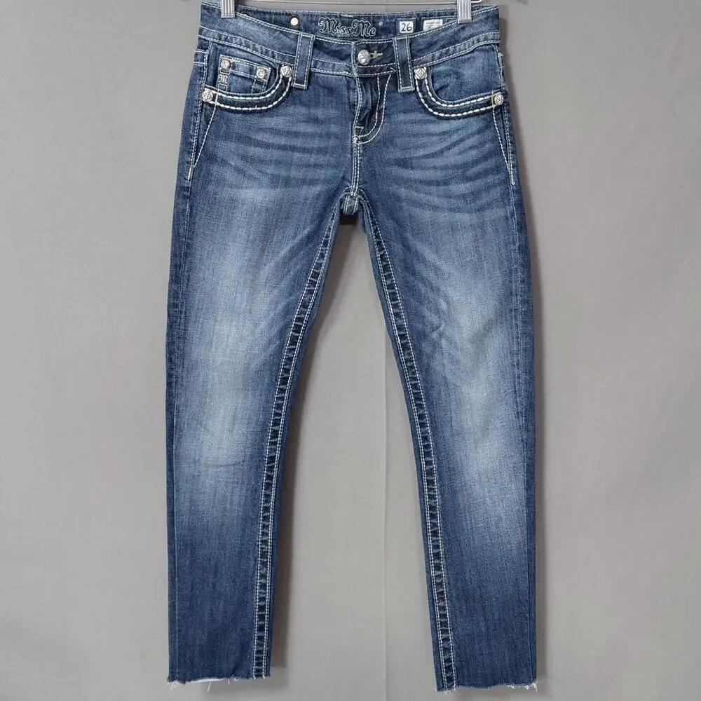 Miss Me Signature Boot Blue Stretch Jeans Women Size 26